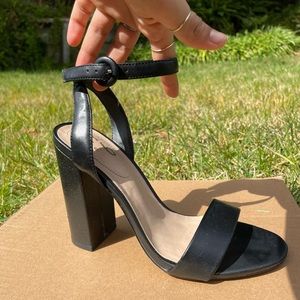 mix no. 6 black strappy heels